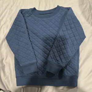 Quilted Navy Blue Sweatshirt